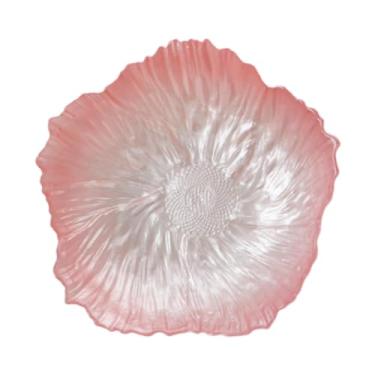 Imagem de SiaBiced Prato de vidro com flor de luxo, bandeja para salada, frutas, lanche, suporte para bolo, sobremesa, prato para casa, S