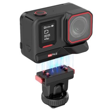 Imagem de HUAYUWA Suporte adaptador magnético de liberação rápida compatível com Insta360 X5/Ace Pro2/Ace Pro/Ace, para Insta 360 Ace Pro2 / X5 acessórios de expansão para câmera de ação externa (1/10.2 cm e