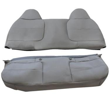 Imagem de AOUTTUOA Conjunto completo inferior e superior traseiro capa de couro cinza cinza pederneira adequada para Ford F250 F350 F450 1999 2000 2001 2002