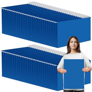 Imagem de Dispowreath Pacote com 60, 11 x 17 pastas de arquivo com capacidade extra para organizador de armário de arquivo, pastas suspensas expansíveis resistentes, abas de plástico transparente ajustáveis de