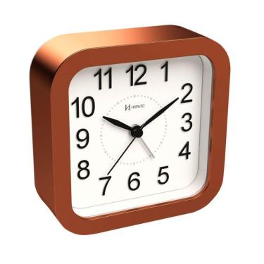 Imagem de Relógio Despertador Herweg Quartz Sem Tic Tac Rosê Gold Fosco 264330 Único