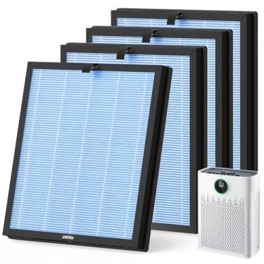 Imagem de Pacote com 4 filtros de substituição HAP603 compatíveis com purificador de ar ECOSELF HAP603, compare com a peça # RFHAP603, azul