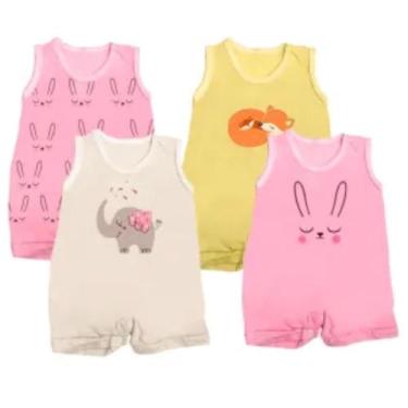 Imagem de Kit Roupa De Bebê 4 Peças Macacão Regata Banho De Sol Verão - Koala Ba