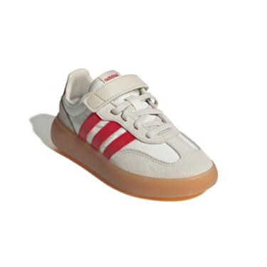 Imagem de adidas Tênis infantil unissex Barreda Decode elástico de renda e alça, Branco/Better Scarlet/Alumina, 12 Little Kid