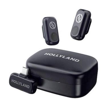 Imagem de Microfone de Lapela Duplo Sem Fio Hollyland LARK A1 Duo Combo Wireless