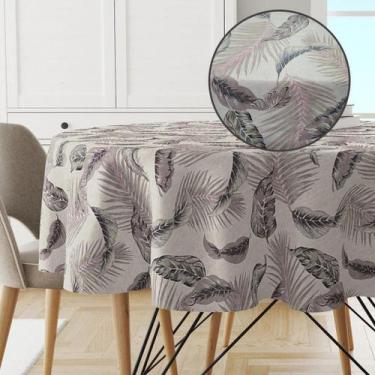 Imagem de Toalha Mesa Plástica Térmica Flora 4 Lugares Redonda 1,38 - IDEALIZA