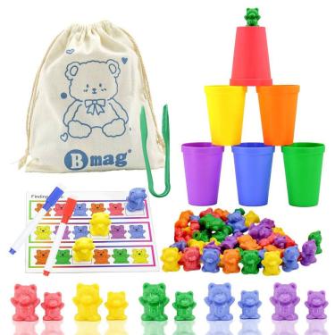 Imagem de Brinquedos matemáticos Bmag Balance Math Toys 3 em 1 com 30 ursos e 10 números