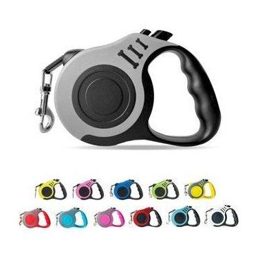 Imagem de Coleira Guia Retrátil 3/5 Metros Pets Cachorro Cães Gatos Resistente C