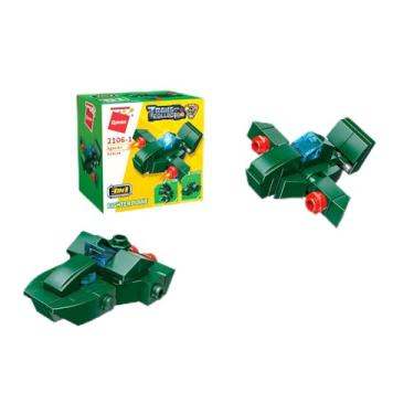 Imagem de Keepplay Bloco de Montar Avião Militar TransCollector Militar e Transportes 3 em 1