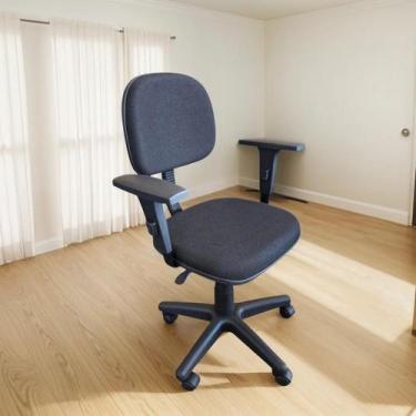 Imagem de Cadeira de Escritório Secretária, Espuma Anatômica, Base Giratória, Br