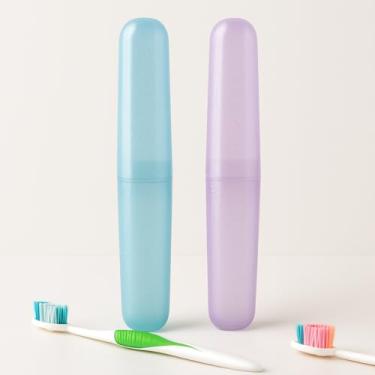 Imagem de Kit com 2 Porta Escova de Dente Premium – Estojos Individuais Reforçados, Higiênicos e Compactos – Ideal para Viagem, Academia, Escola ou Bolsa – Proteção Antibacteriana – Cores Sortidas