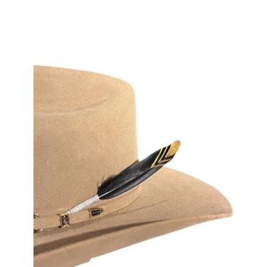 Imagem de Pena para Chapéu country Preta Média Premium Ponteira - Vivace Country