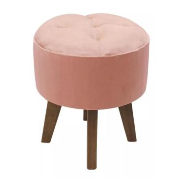 Imagem de Puff Banqueta Redondo Pé Palito - Cerâmica Regina, Rosê