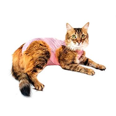 Imagem de Roupa Cirúrgica Pet Med Para Gatos Ultra Light Ball Rosa - Tam 2