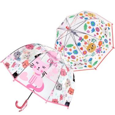 Imagem de Guarda-chuva Clear Dome RONIARE para crianças, pacote com 2 unidades, 
