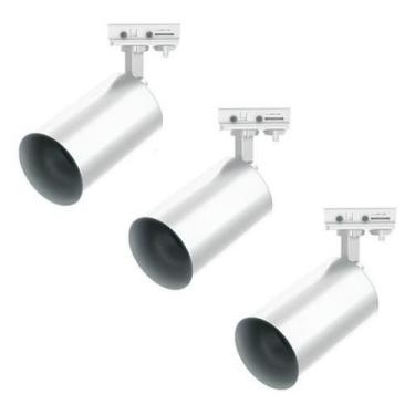 Imagem de Kit Trilho Com 3 Spots Branco Eco3997 Inspire 9W Bivolt