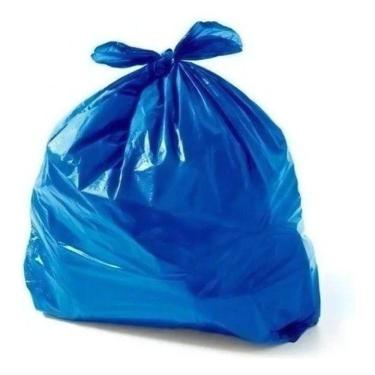 Imagem de Saco Para Lixo 30 Litros Azul - Com 100 Unidades
