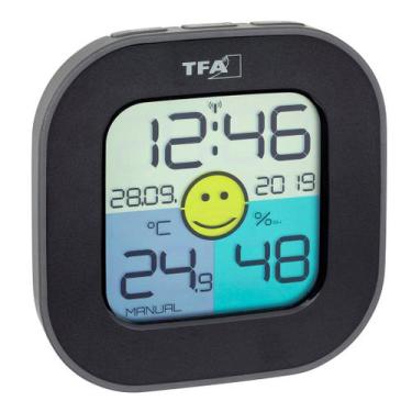 Imagem de Termo-higrômetro Com Relógio Data E Hora E Nível De Conforto - TFA