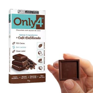 Imagem de Barra De Chocolate 70% Cacau Com Café Liofilizado - Only4 70g