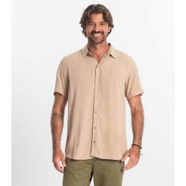 Imagem de Camisa Masculina Viscolinho Diametro Marrom, P, Marrom