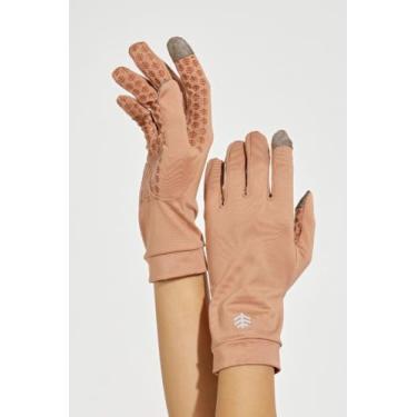 Imagem de Coolibar Luvas UV unissex FPS 50+, cinza elegante, PP, sólido - protetor solar, Chá antigo, G