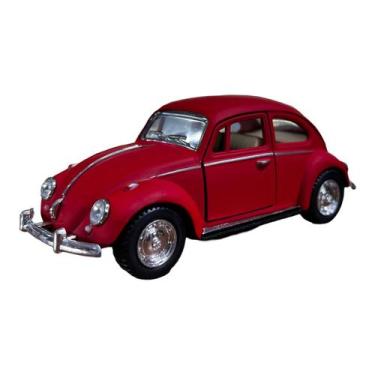 Imagem de Miniatura Volkswagen Fusca 1967 Vermelho Fosco 1:32 - Kinsmart