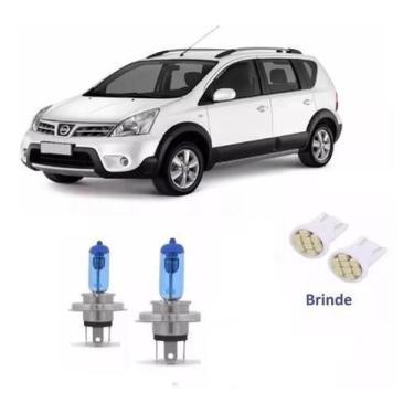 Imagem de Par Lampada H4 Super Branca Farol + Led Livina 2010/2013 - Techone