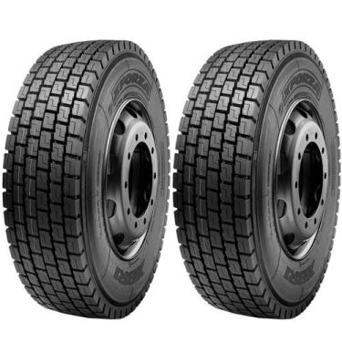 Imagem de Kit 2 Pneus 215/75R17.5 Borrachudo 16 Lonas Xforza Xbri