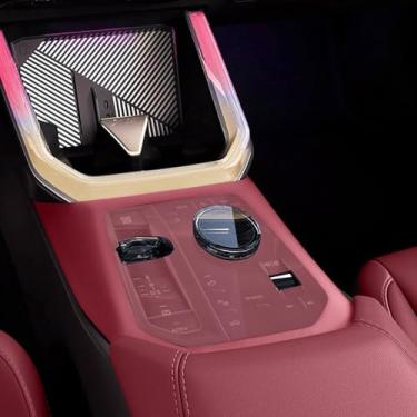 Imagem de ZENGZJCX Para console central 2025 B-M-W X3 G45 almofada de proteção de chave transparente à prova d'água, protetor de capa de console central de gel de silicone para acessórios internos X3 G45 (30