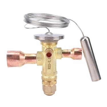 Imagem de Jectse Válvula de Expansão Termostática Bomba de Calor, 27kW 5/8in ODF Inlet 7 8 na Saída ODF, Tamanho Pequeno, Design Selado, Balanceamento Externo, Soldagem Fácil, Aplicável para