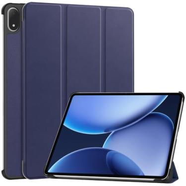 Imagem de Kepuch Custer Capas para OnePlus Pad 3/ OnePlus Pad 2 Pro, Oppo Pad 4 Pro,Couro-PU Bolsas Estojos - Azul