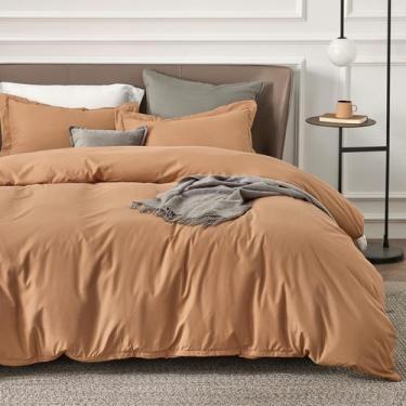 Imagem de Capa de edredom Bedsure King Size Soft Double Brushed Burnt Orange