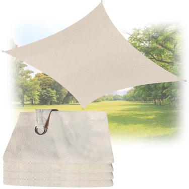 Imagem de Toldo para Área Externa 90% UV - Lona de Sombreamento Resistente para Garagem, Piscina e Jardim | Tela Sombrite em Palha/Areia | Cobertura Antisol (2 * 4)