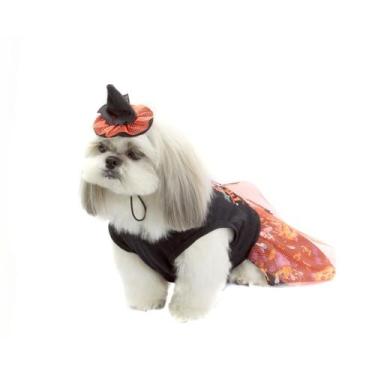 Imagem de Vestido Travessuras Halloween para Cachorro e Gato Pet - Bichinho Chic