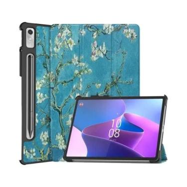 Imagem de Capa De Couro Com Suporte Tri-Folding Para Lenovo Tab P12 De 12,7 Pole