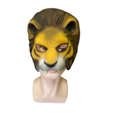 Imagem de Fantasia Máscara Leão Metade Do Rosto Elástico De Látex - Lynx