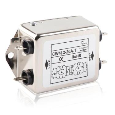 Imagem de Filtro de linha de energia Agatige CW4L2-20A-T 115V/250V 20A Filtro EM