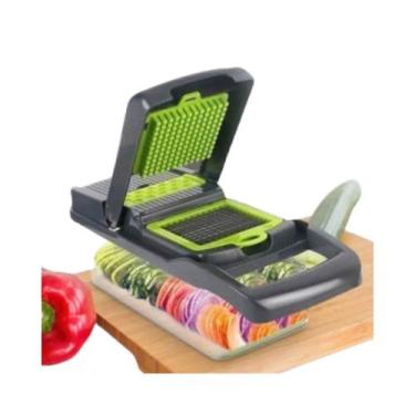 Imagem de Cortador de vegetais Mandoline, lâminas de aço inoxidável 12 em 1 - Li