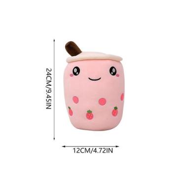 Imagem de Bonito e macio simulação fruta leite chá xícara travesseiro brinquedo 