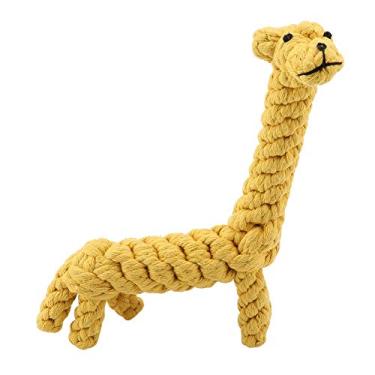 Imagem de Cachorro Fofo, Design de Girafa de Brinquedo para Cachorro, Resistente a Mordidas, Limpeza de Dentes, Presentes para Animais de Estimação Com Material de Algodão