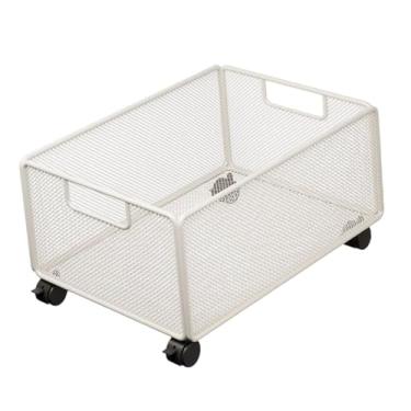 Imagem de FytStycale Carrinho de Armazenamento de Malha com Rodas para Armários de Arquivo, Unidade de Prateleiras Móvel, Organizador de Arquivos Móvel Simples para Brinqu, 30x38x23cm