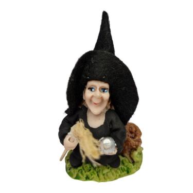 Imagem de Escultura Resina Bruxa Morgana Preta