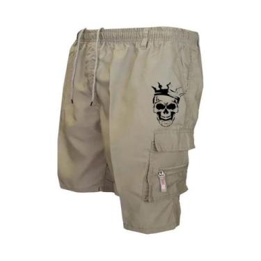 Imagem de Bermuda Tática Camuflada Masculina Com Múltiplos Bolsos, Casual, Ajust