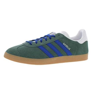 Imagem de adidas Tênis masculino Cblack/Ftwwht/Goldmt unissex Gazelle ADV Core blackFtwr Branco/dourado met. 48 EUA, Verde/azul/verde-gengiva, 38