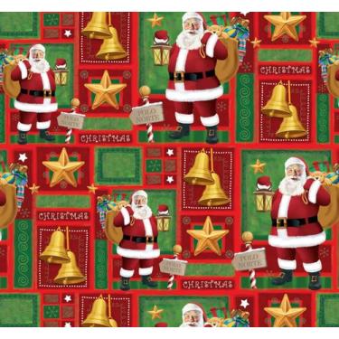 Imagem de Bobina de Papel para Embrulho de Presente Natal 60cmx100m - SAO JOAO, 