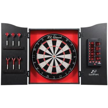 Imagem de EastPoint Sports Tournament Bristle Dartboard and Easy Hang Cabinet with Electronic Scoreboard and 6 Steel Tip Darts