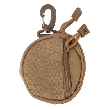 Imagem de Aramox Bolsa de Esportes para Homens Multifuncionais Portador de Cartões de Lona Pequena Bolsa de Troca Com Tickets de Cartões de Chaveiro para Chaves (Cáqui)