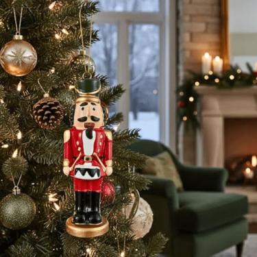 Imagem de Enfeite Quebra Nozes Soldadinho de Chumbo Pingente Árvore de Natal Decoração Pendurar Cerâmica