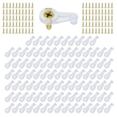 Imagem de Risbay Clipes de janela Storm, clipe de tela de janela de 3/8 polegadas, clipes de retenção de porta de tempestade de plástico para fixar fixadores de tela, espelho de porta de vidro com parafusos, 60