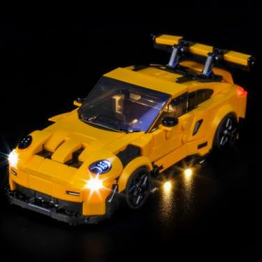 Imagem de LocoLee Kit de luz compatível com Lego 77239 Porsche 911 GT3 RS Super Car – Sem modelo apenas luz, acessórios de iluminação LED compatíveis com Lego 77239 (versão atualizada)